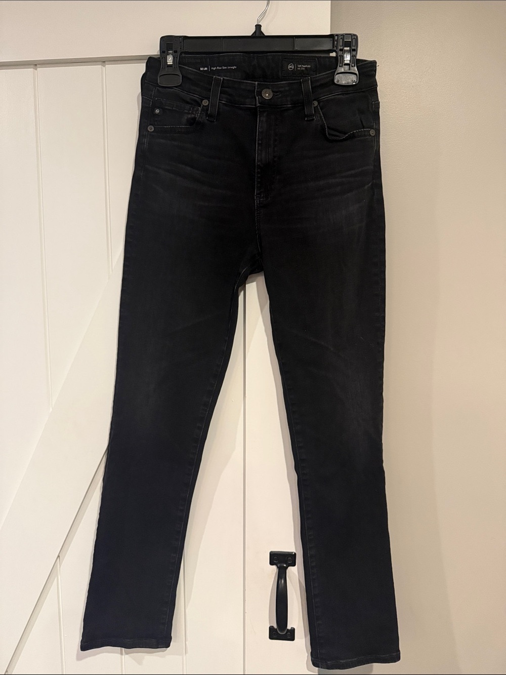 AG Black High-Rise Slim Jeans size
